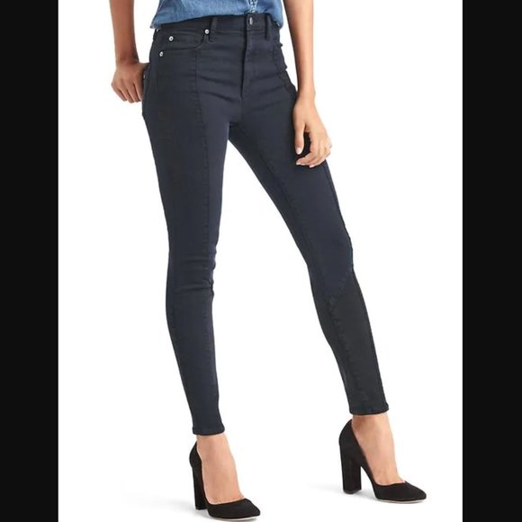 GAP True Skinny Super High Rise Jeans with Seams - Picture 1 of 7